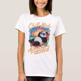 Camiseta Panda giro na praia Verão