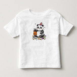 Camiseta Panda Gordinho de Halloween com Barriga de Doce &
