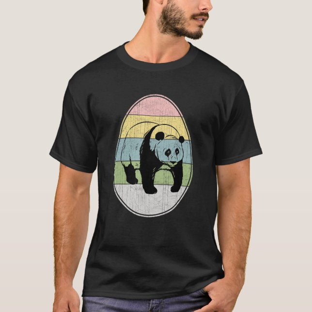 Camiseta Panda Gráfica de Ovo felz pascoa Dia da Páscoa Pan (Frente)
