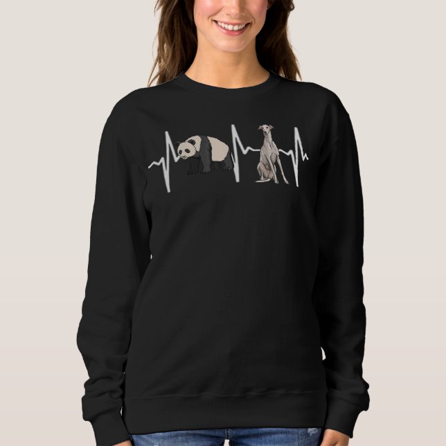 Camiseta Panda Greyhound Heartbeat Dog (Frente)