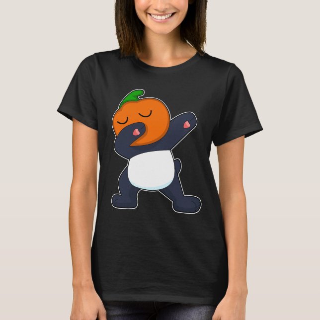 Camiseta Panda Halloween Pumpkin Hip Hop (Frente)