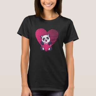 Camiseta Panda Heart Dia de os namorados Bear Zookeper V