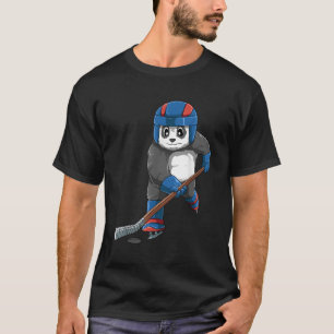 Camiseta Panda Hockey Panda Jogando Hockey Panda