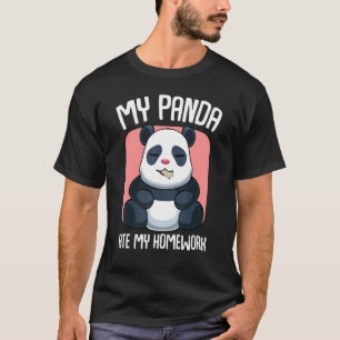 Camiseta Panda Homework Bear Cute Legal Student Animal