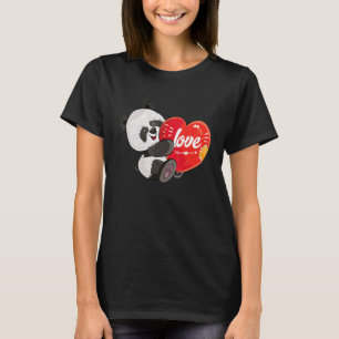Camiseta Panda Huggt Heart Love Cute Panda Bear Lover Val