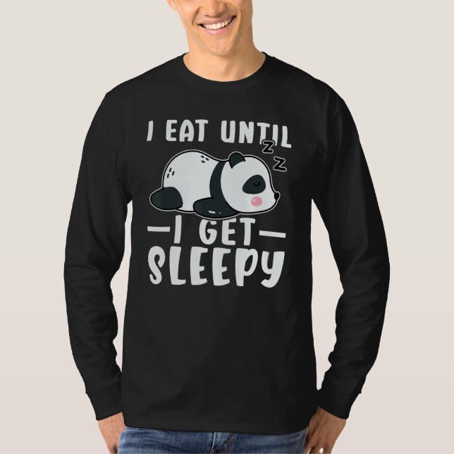 Camiseta Panda I Eat Until I Get Sleepy (Frente)