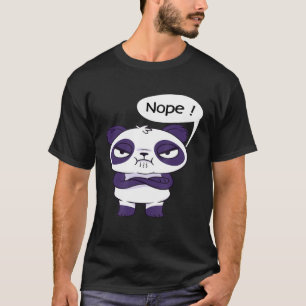 Camiseta Panda I Nope Divertido Não Não Não Engraçado