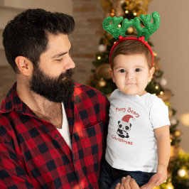 Camiseta Panda in Santa Hat – Merry Beary Christmas