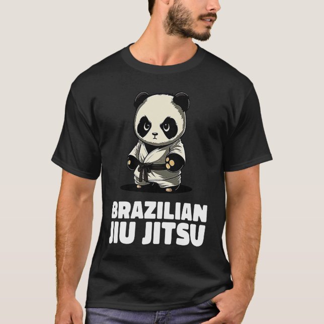 Camiseta Panda Jiu Jitsu Brasileiro e Grappling (Frente)