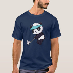 Camiseta Panda Jogando Golf Engraçado Animal Golfer Bear P