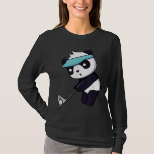 Camiseta Panda Jogando Golf Engraçado Animal Golfer Bear Pa