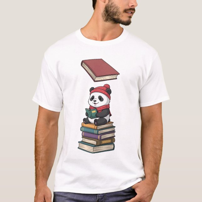 Camiseta Panda Leitor Aconchegante (Frente)