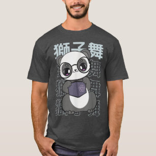 Camiseta Panda Lendo Livro E Urso Cub Japão Kanji Art Li