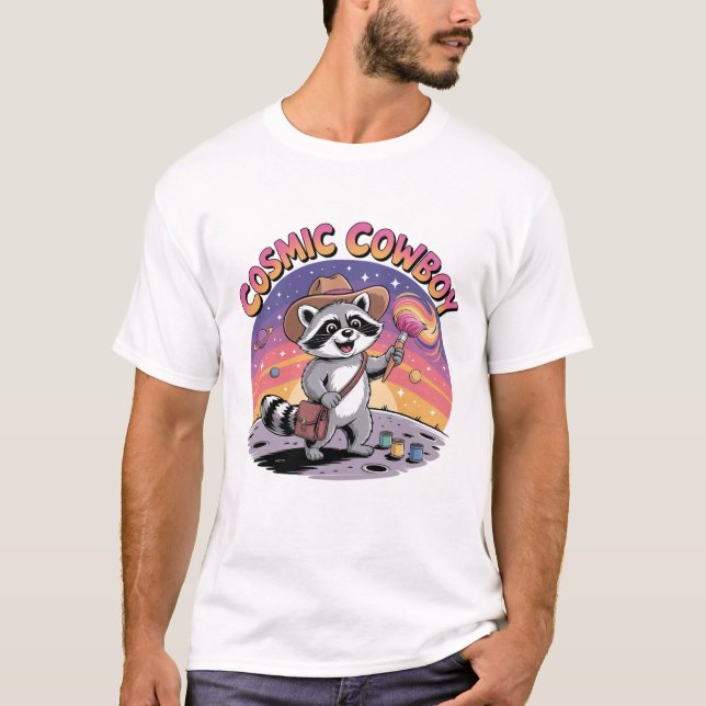 Camiseta Panda Lixo Cowboy Espacial Artista Lua (Frente)