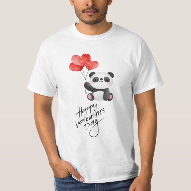 Camiseta Panda Love Balloons (Frente)