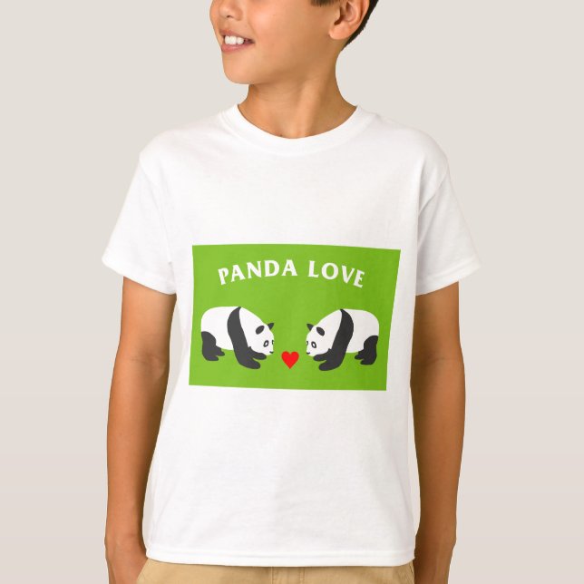 Camiseta Panda Love (Verde) (Frente)