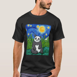 Camiseta Panda Lover Cute Panda Bear Starry Night Engraçado