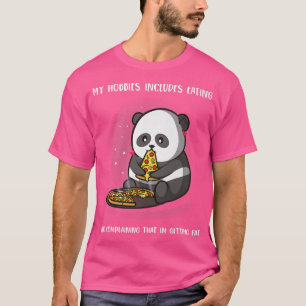 Camiseta Panda Lover Engraçado Pizza Comendo Panda