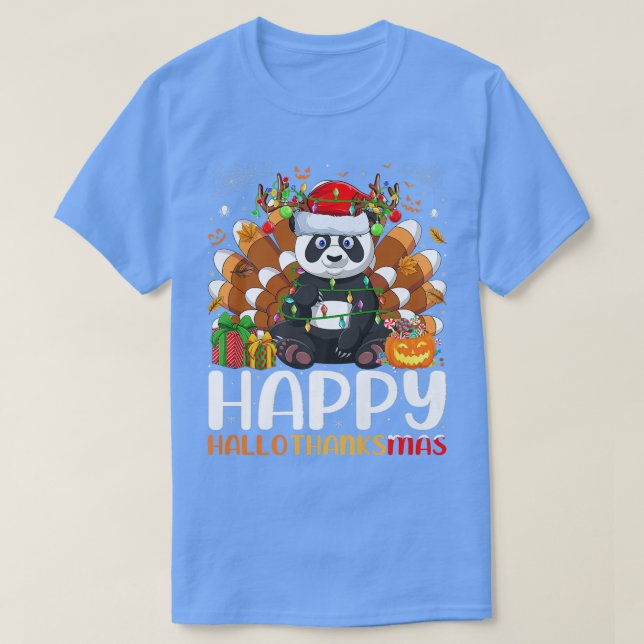 Camiseta Panda Lover Halloween Feliz Hallothanksm (Frente do Design)