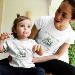 Camiseta Panda Mãe do Primeiro Dia das Mães Personalizado C