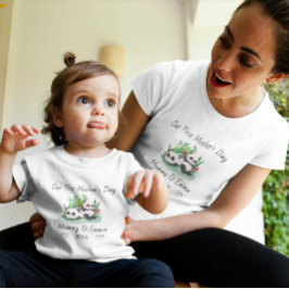 Camiseta Panda Mãe do Primeiro Dia das Mães Personalizado C