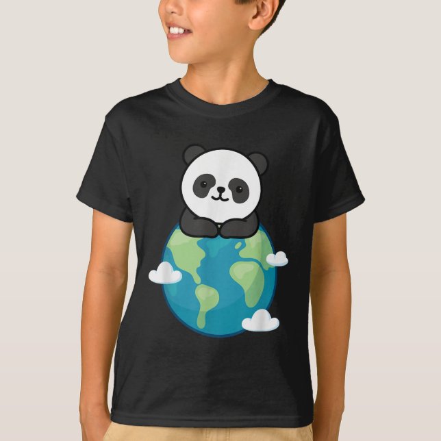 Camiseta Panda Mãe Terra Dia Engraçado Para O Ambiente Plan (Frente)