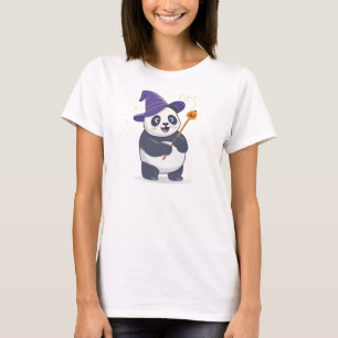 Camiseta Panda Mago Caprichoso com Chapéu Mágico