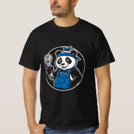 Camiseta Panda Mecânico - Garagem Fofa com Panda e