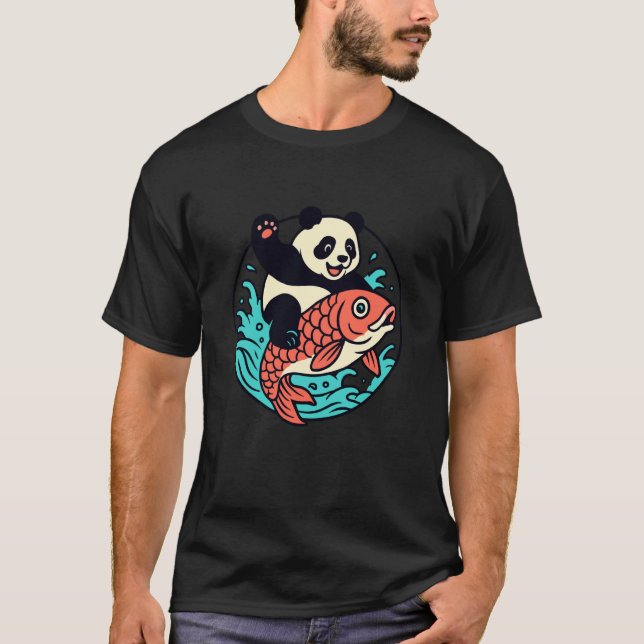 Camiseta Panda montando carpa (Frente)