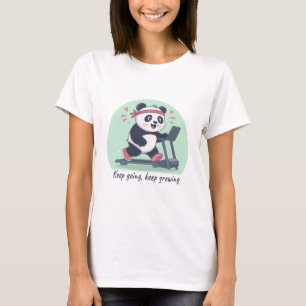 Camiseta Panda Motivacional Fofo em Esteira