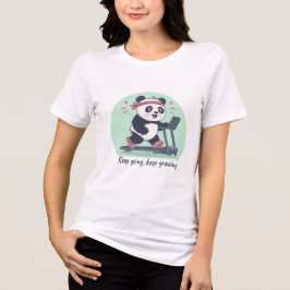 Camiseta Panda Motivacional Fofo em Esteira