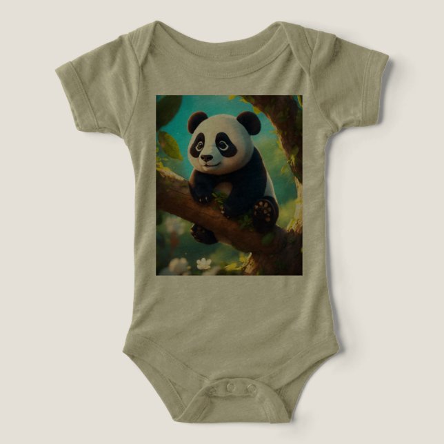 Camiseta Panda na Árvore Encantada (Design frontal)