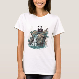 Camiseta Panda na cachoeira