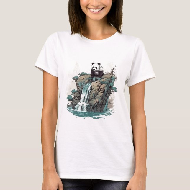 Camiseta Panda na cachoeira (Frente)