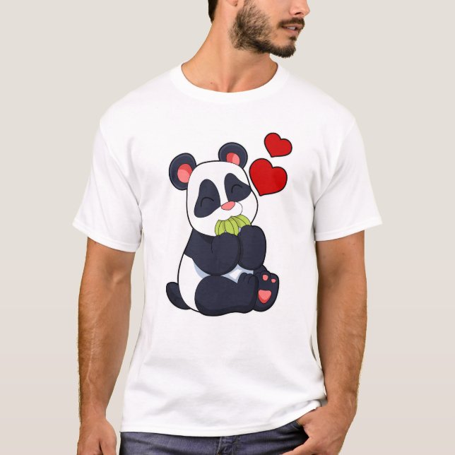 Camiseta Panda na Comida de Folhas (Frente)