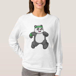 Camiseta Panda na Corrida com banda larga