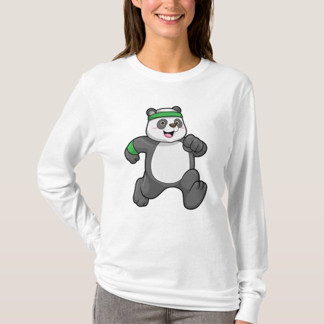 Camiseta Panda na Corrida com banda larga (Frente)