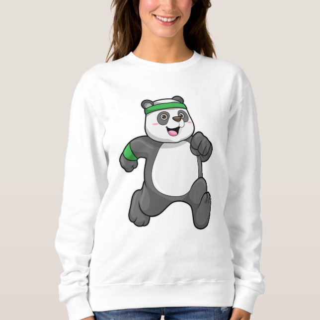 Camiseta Panda na Corrida com banda larga (Frente)