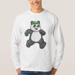 Camiseta Panda na Corrida com banda larga