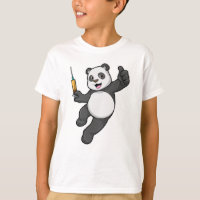 Panda na Vacinação com Seringa