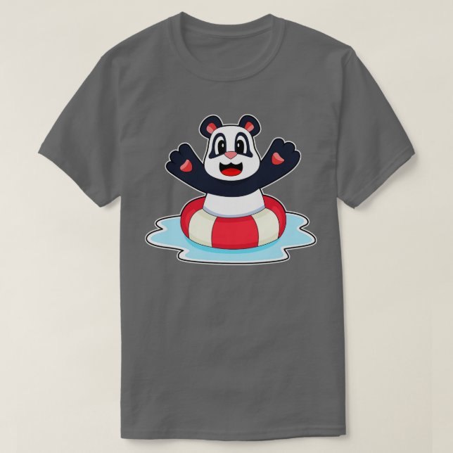 Camiseta Panda Nadando Lifebuoy (Frente do Design)