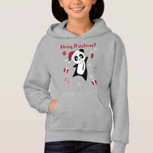 Camiseta Panda Natal Animais de inverno Panda Hoodie