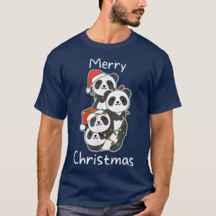 Camiseta Panda Natal Árvore Animais Fácil Panda