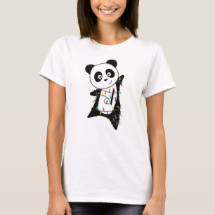 Camiseta Panda Natal Neve Animais de inverno Pandas