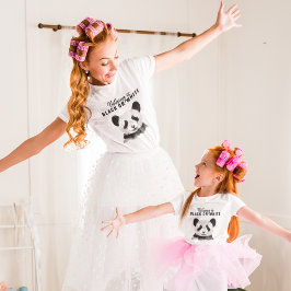 Camiseta Panda Negra E Branca Moderna Engraçada Com Citação