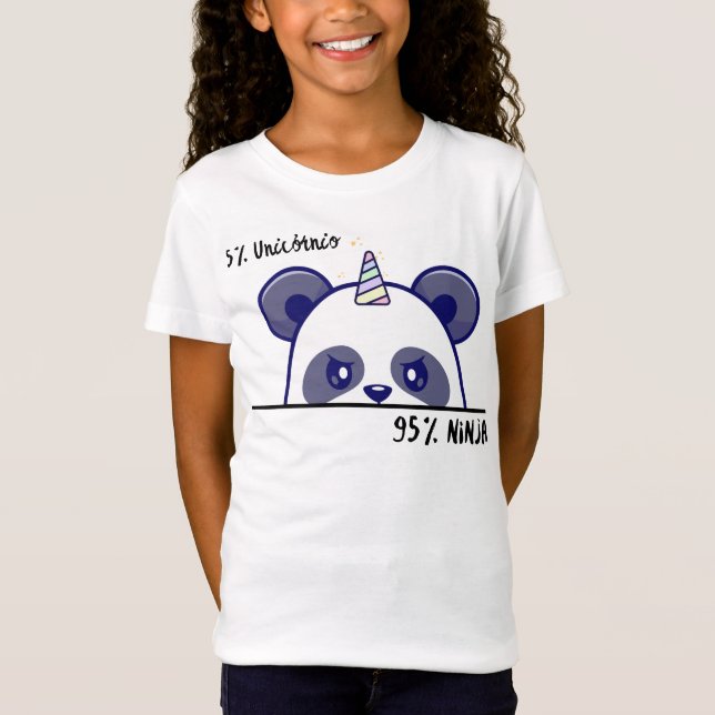 Camiseta Panda Ninja Unicórnio (Frente)