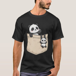 Camiseta Panda no Bolso — Arte de Panda Fofo no Bolso