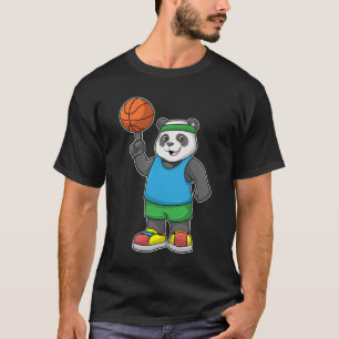 Camiseta Panda no Esporte com Basquete