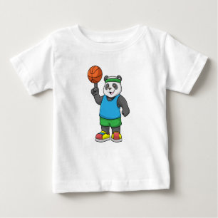 Camiseta Panda no Esporte com Basquete