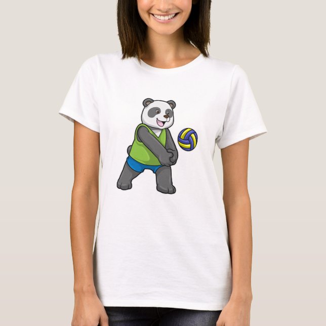 Camiseta Panda no Esporte com Voleibol (Frente)
